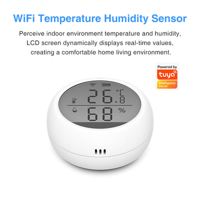 Tuya WIFI czujnik temperatury i wilgotności kryty inteligentny pilot z wyświetlaczem LCD