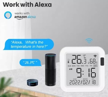 Glomarket Tuya Wifi Inteligentny czujnik temperatury i wilgotności Bezprzewodowy termometr do domu Detektor higrometru