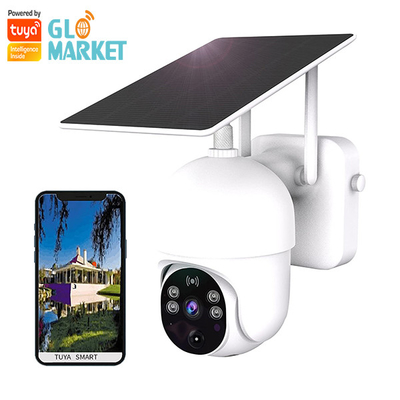Glomarket Tuya Inteligentna kamera słoneczna Wifi Wodoodporna kontrola aplikacji Kamera wykrywająca ruch PIR
