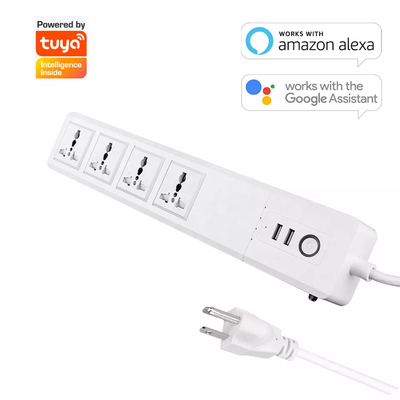Inteligentna listwa zasilająca Tuya Wifi UK EU US Type 4 AC 4 USB 1.5m przedłużacz do kabla