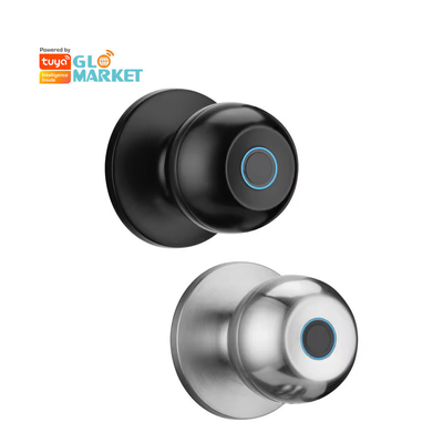 Glomarket Sprzedaż hurtowa Inteligentny zaokrąglony guzik zamknięty bez klucza Smart Door Handle Lock Tuya App Control