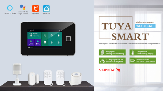 Systemy bezpieczeństwa domowego Tuya GSM z ekranem dotykowym 850/900/1800/1900 MHz