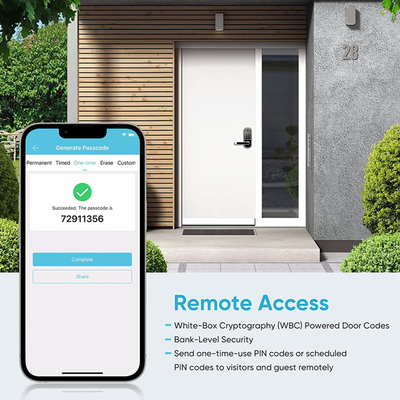 Wodoodporny zamek do drzwi z czytnikiem linii papilarnych Tuya Wifi Remote Control Code Smart