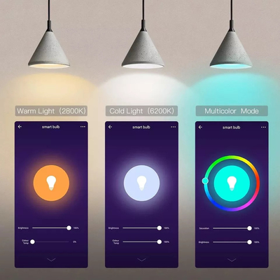 E27 E26 B22 Inteligentna żarówka Telefon Zdalna kontrola aplikacji Światło Akumulator Tuya Multicolor