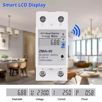 Tuya monitorowanie inteligentnego wyświetlacza LCD Wifi licznik energii pilot zdalnego sterowania