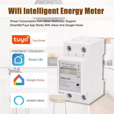 Tuya monitorowanie inteligentnego wyświetlacza LCD Wifi licznik energii pilot zdalnego sterowania