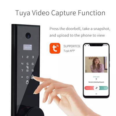 Tuya Smart WiFi Cyfrowa karta kodowa zamka do drzwi Smartphone Odcisk palca Scena twarzy