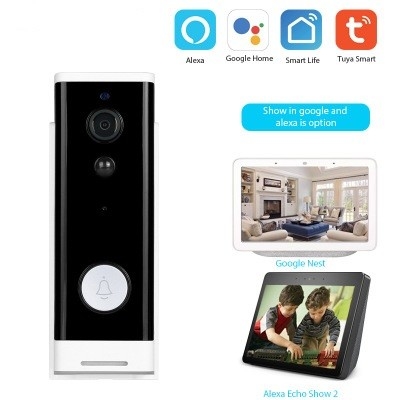 Tuya Home Video Inteligentna kamera Wifi Dzwonek do drzwi 1080P HD PIR Wykrywanie ruchu