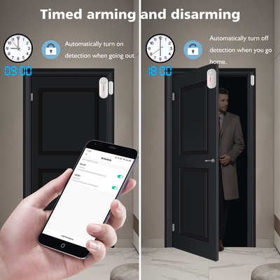 Smart Tuya WiFi Window Door Sensor Dźwięk i światło Alarm bezpieczeństwa w domu