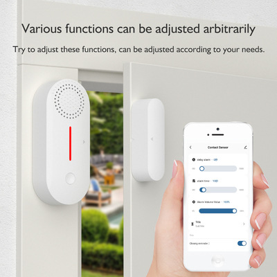 Smart Tuya WiFi Window Door Sensor Dźwięk i światło Alarm bezpieczeństwa w domu