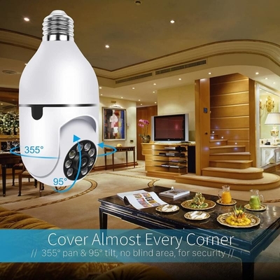 Inteligentne automatyczne śledzenie Full HD Ip Inteligentna bezprzewodowa kamera wewnętrzna z żarówką E27