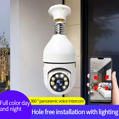 Inteligentne automatyczne śledzenie Full HD Ip Inteligentna bezprzewodowa kamera wewnętrzna z żarówką E27