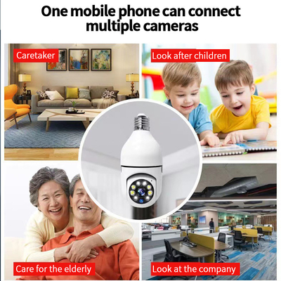 Inteligentne automatyczne śledzenie Full HD Ip Inteligentna bezprzewodowa kamera wewnętrzna z żarówką E27