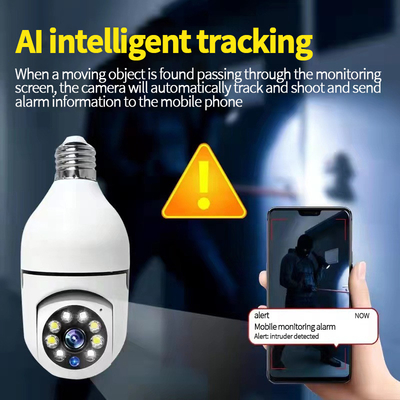 Inteligentne automatyczne śledzenie Full HD Ip Inteligentna bezprzewodowa kamera wewnętrzna z żarówką E27