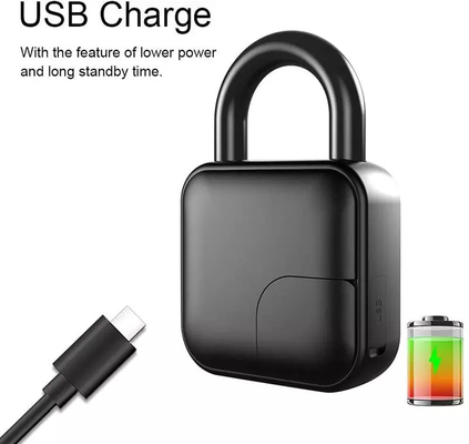 Tuya Bezkluczowa kłódka z czytnikiem linii papilarnych IP65 Wodoodporna ładowana przez USB Stop cynku