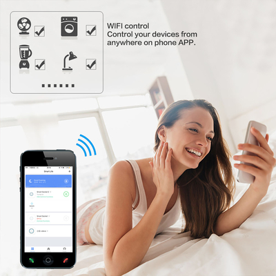 Tuya Wifi Elektryczne Inteligentne Gniazdo Wtyczki US Standard 16A Bezprzewodowy Pilot Zdalnego Sterowania