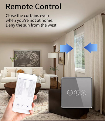 Inteligentny przełącznik kurtyny WiFi/Zigbee Sterowanie głosowe Asystent Google Przełącznik ekranu dotykowego