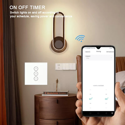 Glomarket Tuya Wifi Inteligentny ściemniacz Panel szklany Pilot głosowy