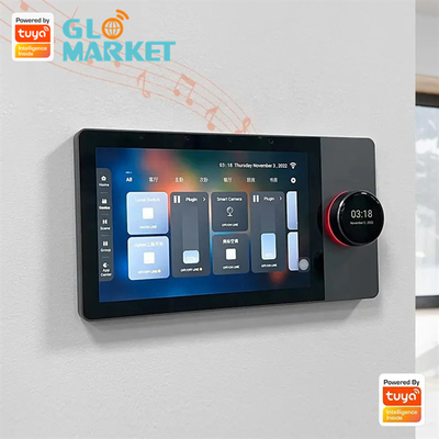 Inteligentny panel sterowania Wifi 7-calowy domowy system muzyczny w tle Tuya Zigbee Gateway
