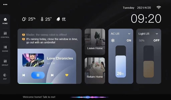 Wielofunkcyjny panel Smart Home Scena muzyczna Ekran dotykowy Tuya Zigbee Gateway 7 cali
