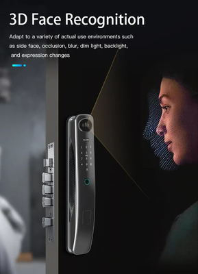 Tuya 3D Rozpoznawanie twarzy Inteligentny zamek do drzwi Wi-Fi Kocie oko Szerokokątny aparat Zigbee Zamek do drzwi