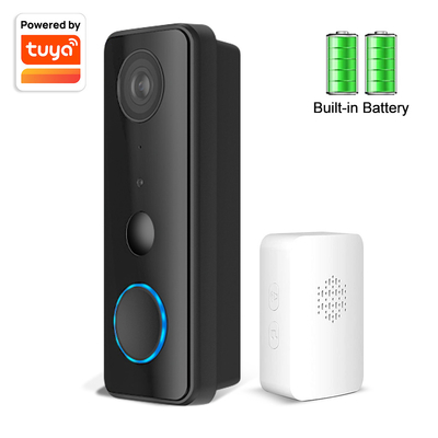 Tuay Smart Audio Dzwonek Wifi HD 1080p IP65 Wodoodporny PIR Wbudowana bateria Dwukierunkowa