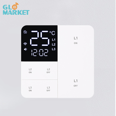 Glomarket Smart Tuya Wi-Fi Button Wall Switch Remote/Voice Alexa/Timer Control z ekranem LCD Temperatura i wilgotność