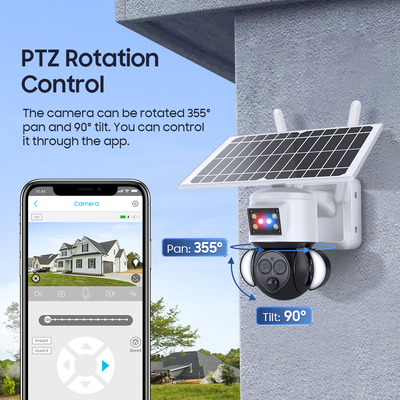 Glomarket 12X ZOOM reflektor Bateria słoneczna PTZ 6MP Kamera Smart Wifi / 4G Ubox Kamera bezpieczeństwa