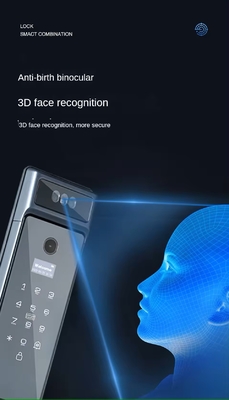 Glomarket Tuya Wifi Rozpoznawanie twarzy Smart Door Lock With Camera