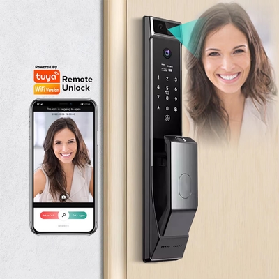 Glomarket Tuya Wifi Rozpoznawanie twarzy Smart Door Lock With Camera