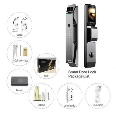 Glomarket Tuya Security Całkowicie automatyczny Smart Lock 3D Lock rozpoznawania twarzy