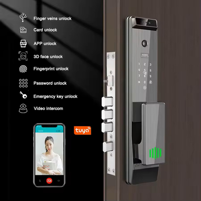Glomarket Tuya Digital Smart Lock Całkowicie automatyczny system biometryczny Bezpieczeństwo Odcisk palców 3D Rozpoznawanie twarzy Hasło Zamek drzwiowy