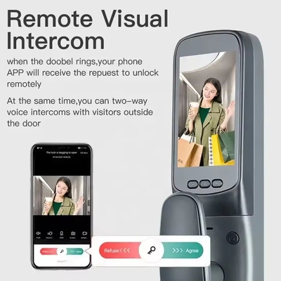 Glomarket Tuya Smart Door Lock 3D rozpoznawanie twarzy Automatyczne smart zamki z kamerą Smart Biometric Security Door Lock