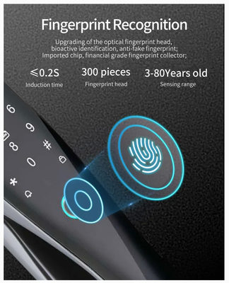 Glomarket 3D Face WIFI Smart W pełni automatyczny Smart Lock Odcisk palca APP Karta klucz Odblokowanie Inteligentny zamek drzwiowy z kamerą