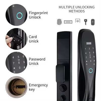 Glomarket 3D Face WIFI Smart W pełni automatyczny Smart Lock Odcisk palca APP Karta klucz Odblokowanie Inteligentny zamek drzwiowy z kamerą