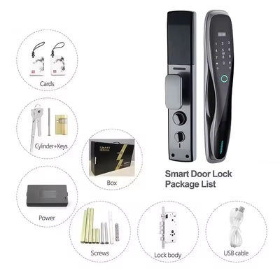 Glomarket 3D Face WIFI Smart W pełni automatyczny Smart Lock Odcisk palca APP Karta klucz Odblokowanie Inteligentny zamek drzwiowy z kamerą