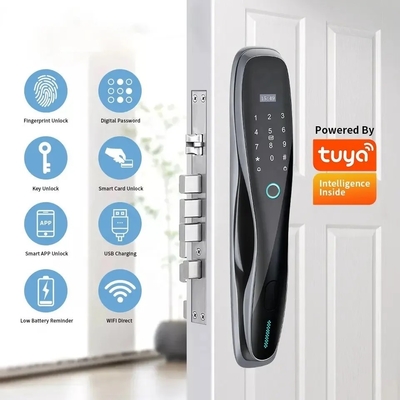 Glomarket 3D Face WIFI Smart W pełni automatyczny Smart Lock Odcisk palca APP Karta klucz Odblokowanie Inteligentny zamek drzwiowy z kamerą