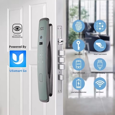 Glomarket Smart Tuya Wi-Fi Zamek drzwi Automatyczny Alarm Odcisk palców Smart APP Klucz Cyfrowy Hasło Bezpieczeństwo Automatyczny zamek