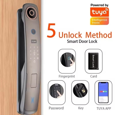 Glomarket 3d rozpoznawanie twarzy Smart Lock drzwi z kamerą cyfrowy odcisk palca w pełni automatyczne zamki bezpieczeństwa