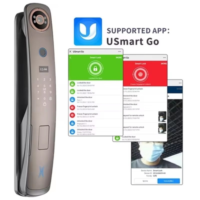 Glomarket 3d rozpoznawanie twarzy Smart Lock drzwi z kamerą cyfrowy odcisk palca w pełni automatyczne zamki bezpieczeństwa