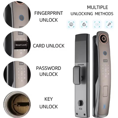 Glomarket 3d rozpoznawanie twarzy Smart Lock drzwi z kamerą cyfrowy odcisk palca w pełni automatyczne zamki bezpieczeństwa