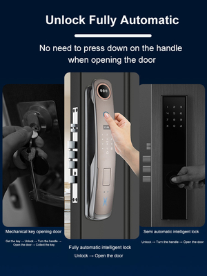 Glomarket 3d rozpoznawanie twarzy Smart Lock drzwi z kamerą cyfrowy odcisk palca w pełni automatyczne zamki bezpieczeństwa