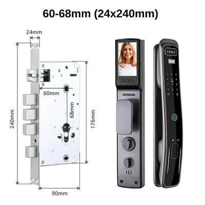 Glomarket Całkowicie automatyczny Tuya Wifi Smart Door Lock Kontrola telefonu komórkowego Fingerfrint cyfrowy hasło Smart Lock z kamerą