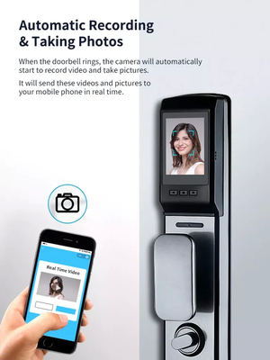Glomarket Bezprzewodowy Biometryczny Odcisk Palca Bezpieczeństwo Całkowicie Automatyczny Smart Lock Cyfrowy Hasło Karta Klucz Zamek Z Kamera