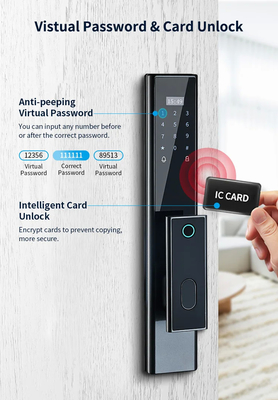 Glomarket Bezprzewodowy Biometryczny Odcisk Palca Bezpieczeństwo Całkowicie Automatyczny Smart Lock Cyfrowy Hasło Karta Klucz Zamek Z Kamera