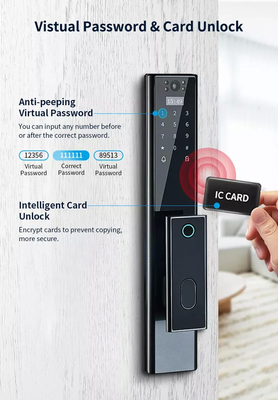 Glomarket Bezprzewodowy Biometryczny Odcisk Palca Bezpieczeństwo Całkowicie Automatyczny Smart Lock Cyfrowy Hasło Karta Klucz Zamek Z Kamera