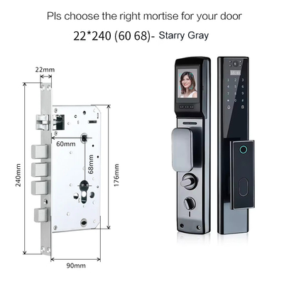 Glomarket Bezprzewodowy Biometryczny Odcisk Palca Bezpieczeństwo Całkowicie Automatyczny Smart Lock Cyfrowy Hasło Karta Klucz Zamek Z Kamera