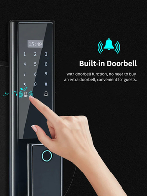 Glomarket Bezprzewodowy Biometryczny Odcisk Palca Bezpieczeństwo Całkowicie Automatyczny Smart Lock Cyfrowy Hasło Karta Klucz Zamek Z Kamera