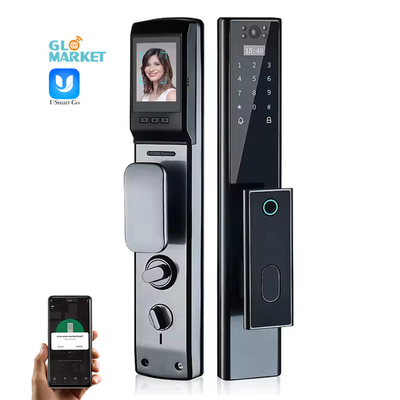 Glomarket Bezprzewodowy Biometryczny Odcisk Palca Bezpieczeństwo Całkowicie Automatyczny Smart Lock Cyfrowy Hasło Karta Klucz Zamek Z Kamera
