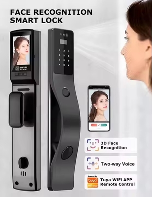 Glomarket Tuya Rozpoznawanie twarzy Smart Door Lock Security Digital Password Fingerprint Door Smart Locks